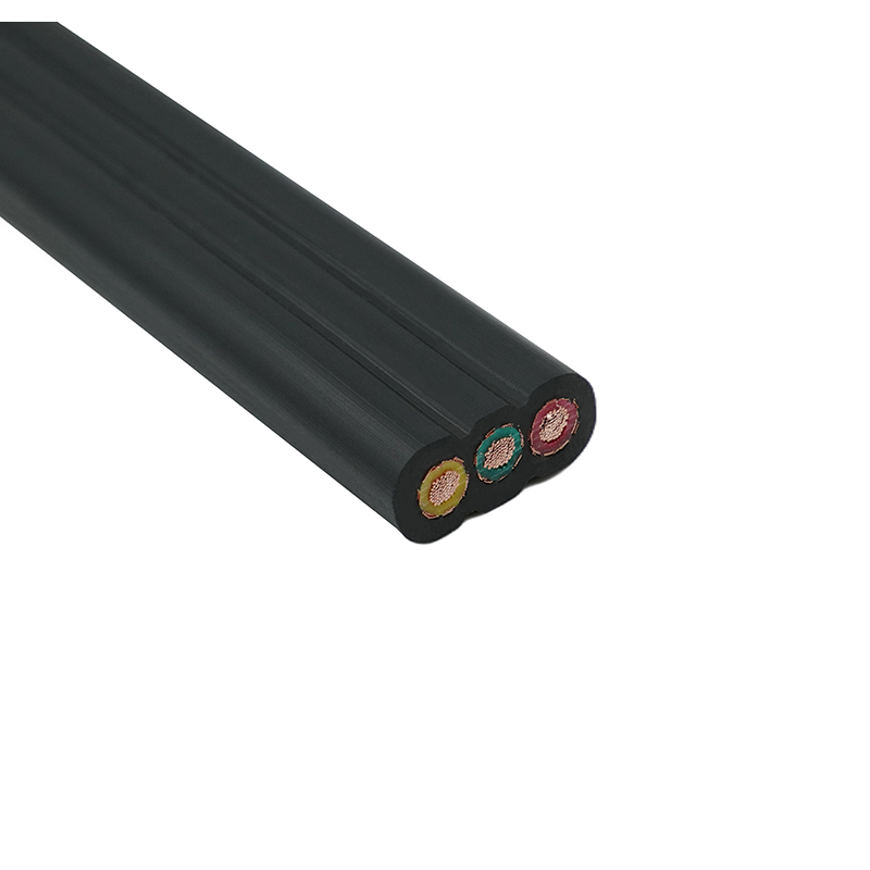 Měděné jádro, PVC izolovaný PVC plášť, stíněný plochý kabel výtahu