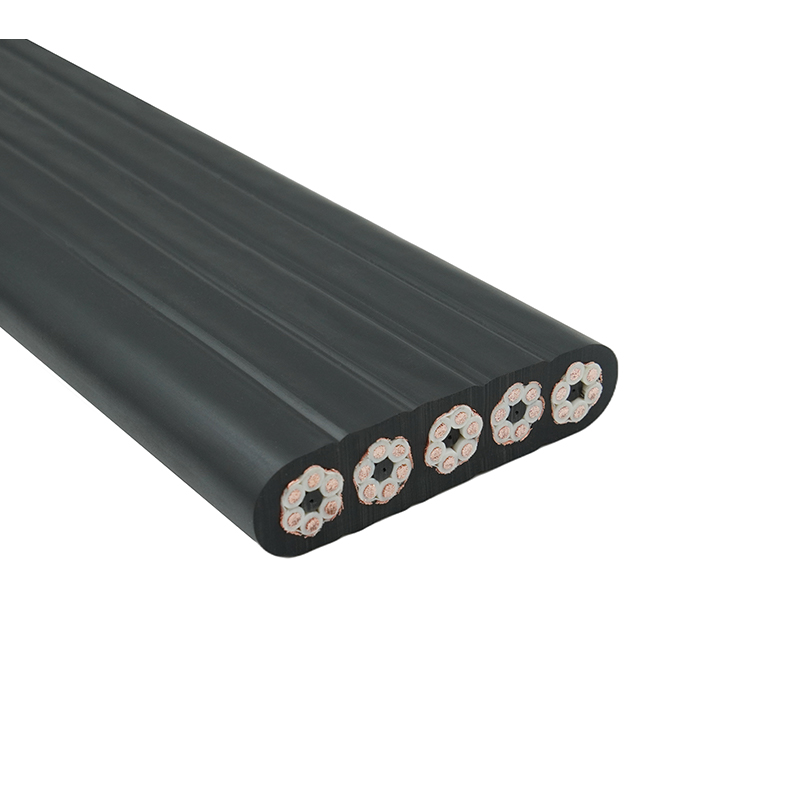 Plochý pohyblivý jeřáb stíněný složeným pláštěm