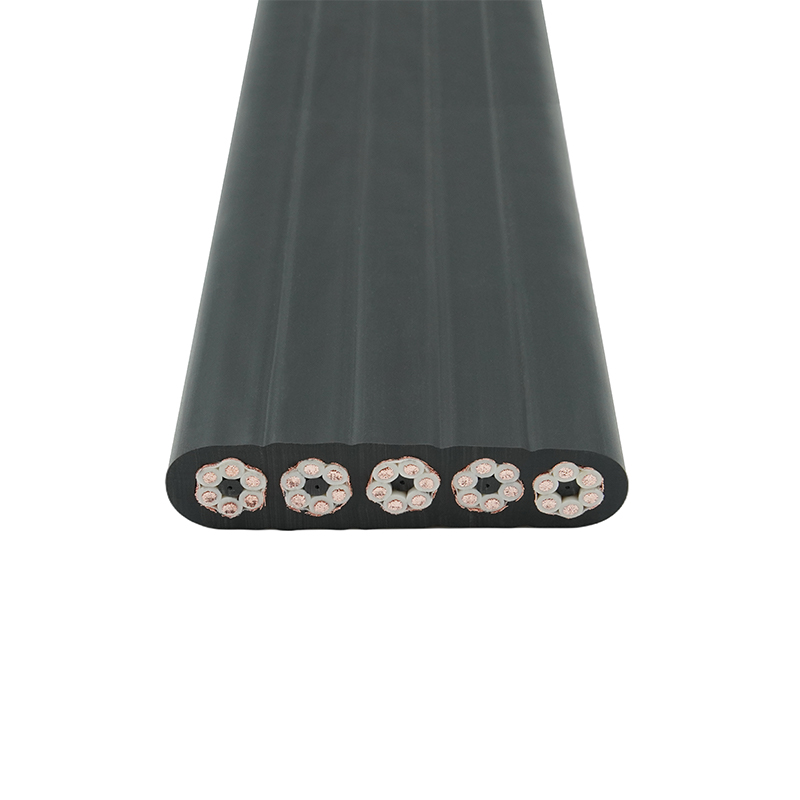 Plochý pohyblivý jeřáb stíněný složeným pláštěm