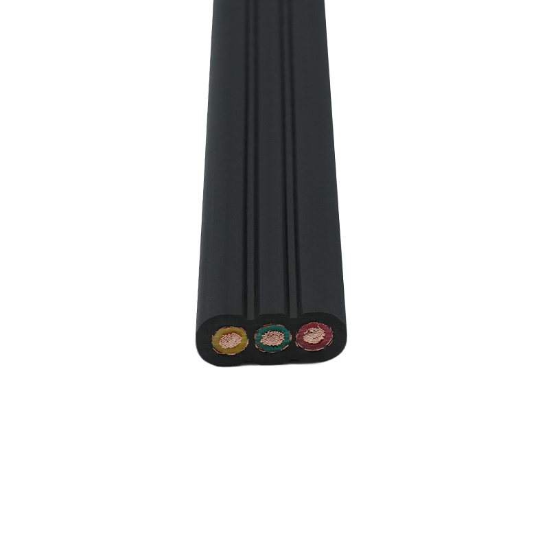 Měděné jádro, PVC izolovaný PVC plášť, stíněný plochý kabel výtahu