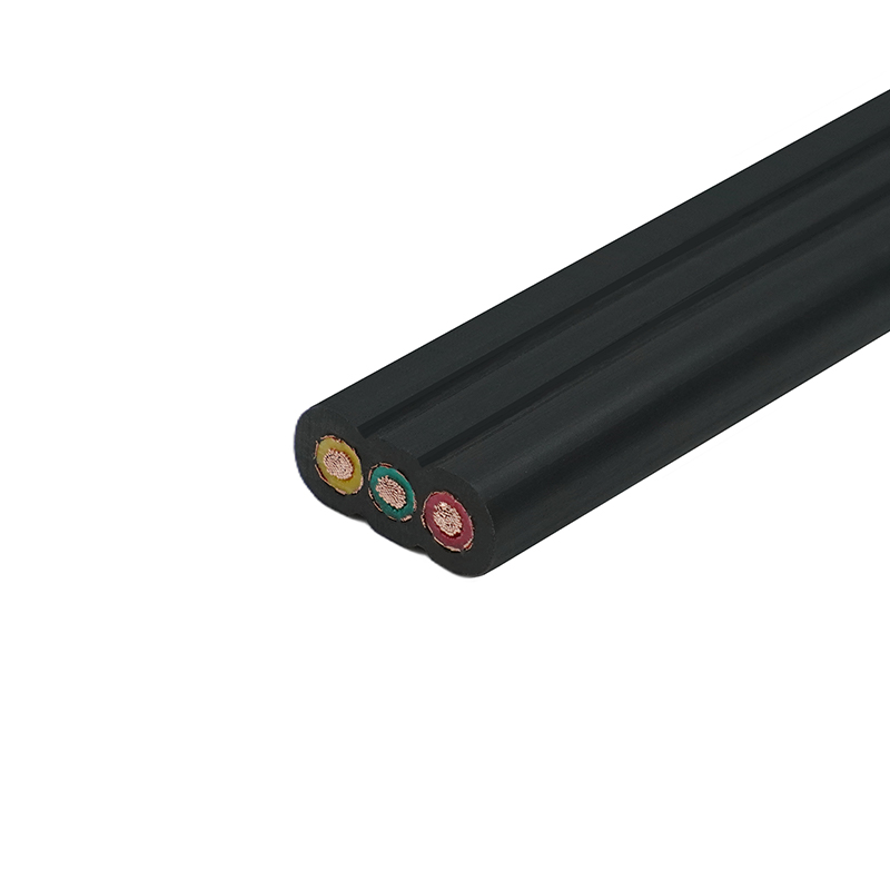 Měděné jádro, PVC izolovaný PVC plášť, stíněný plochý kabel výtahu
