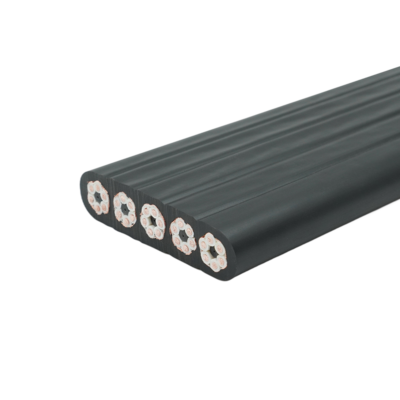 Plochý pohyblivý jeřáb stíněný složeným pláštěm