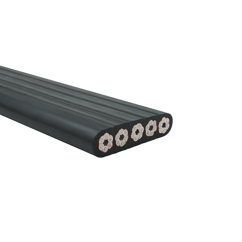 Plochý pohyblivý jeřáb stíněný složeným pláštěm