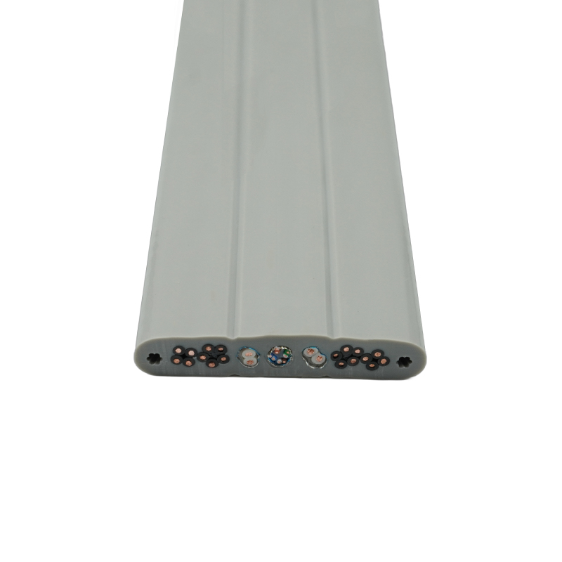 Plochý kabel výtahu s měděným jádrem a PVC izolací z PVC s ocelovým drátem