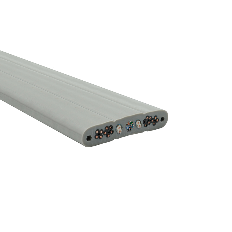 Plochý kabel výtahu s měděným jádrem a PVC izolací z PVC s ocelovým drátem
