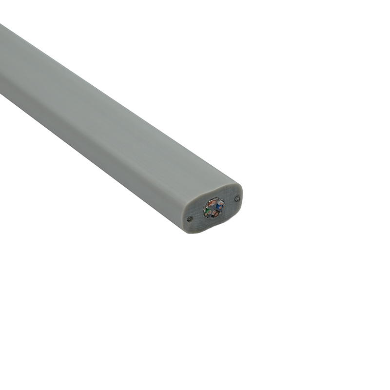 Plochý kabel výtahu s ocelovým drátem a 1 propojovacím kabelem Cat6