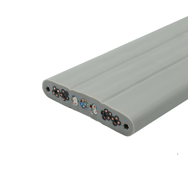 Plochý kabel výtahu s měděným jádrem a PVC izolací z PVC s ocelovým drátem