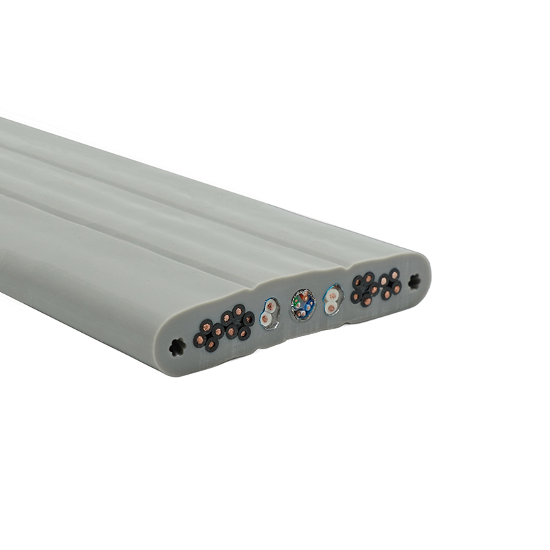 Plochý kabel výtahu s měděným jádrem a PVC izolací z PVC s ocelovým drátem